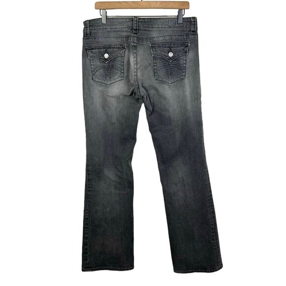 Kut from the Kloth Denim - Kut from the Kloth | So Low Y2K Gray Faded Black Bootcut Stitch Pocket Jeans,kl